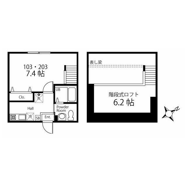 ハーミットクラブハウス鎌倉I 203号室 間取り