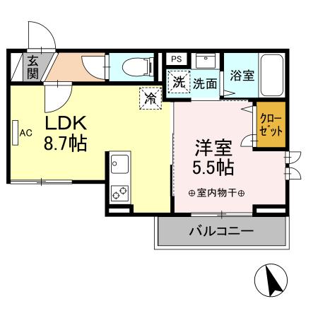 BrightsⅠ 203号室 間取り