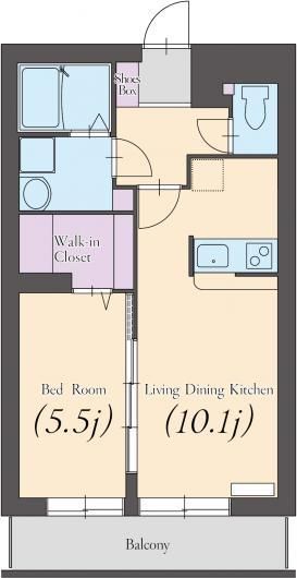 プラム湘南 303号室 間取り