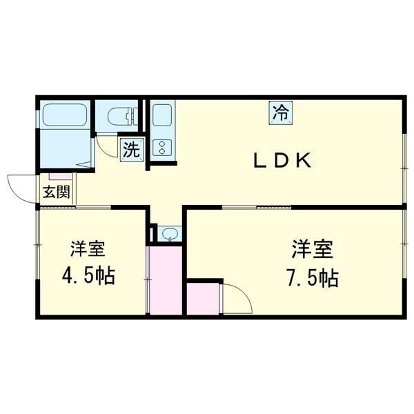 シティハイムグリーンフラット 205号室 間取り