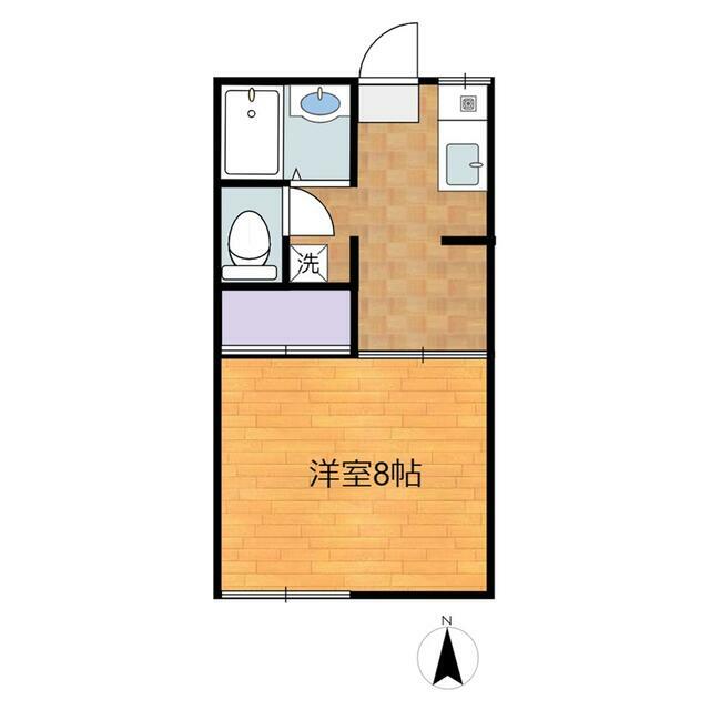 第二稲荷山ハイツB 1-D号室 間取り