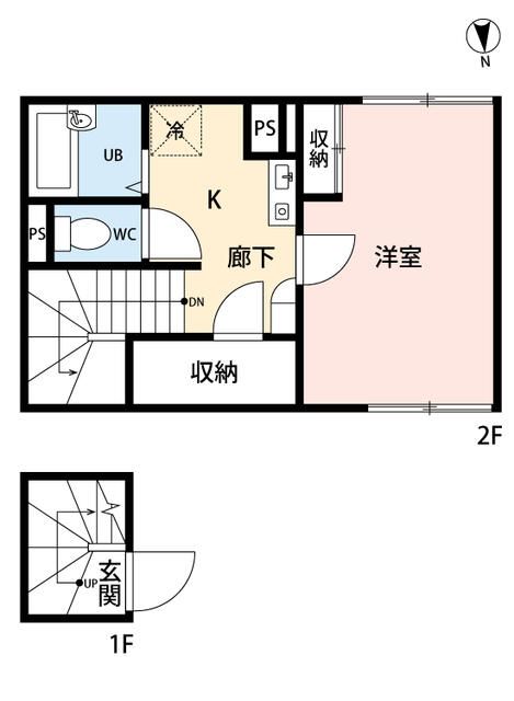 平塚市北金目２丁目アパート 202号室 間取り