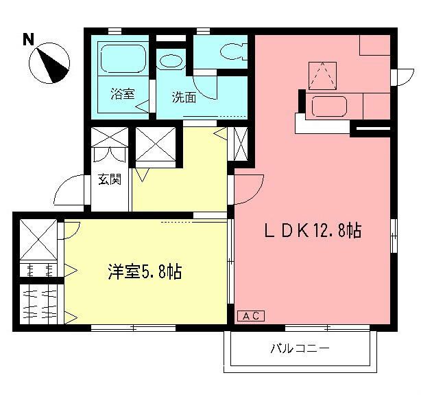 プランドールＫⅡ 201号室 間取り