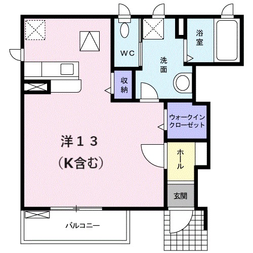 スカイ・ローズⅡ 101号室 間取り