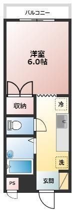 ロイヤルヒルズ石室 303号室 間取り