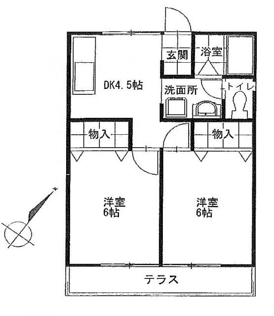 石井ハイツ 105号室 間取り