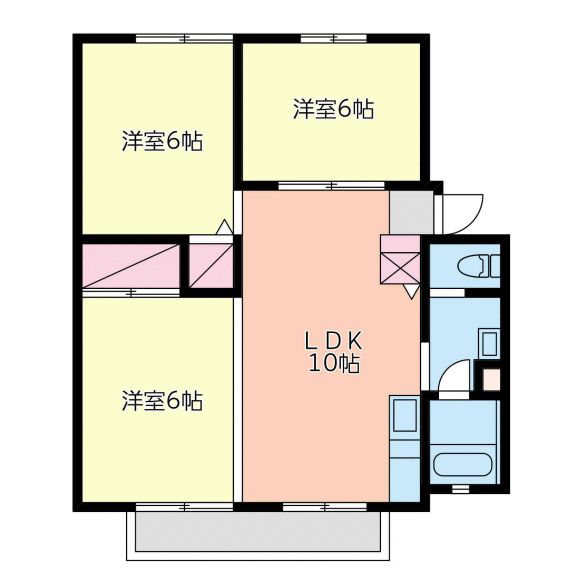 パレーシャル太平台Ⅰ 202号室 間取り