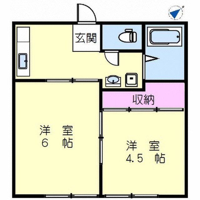 コーポ愛甲 201号室 間取り