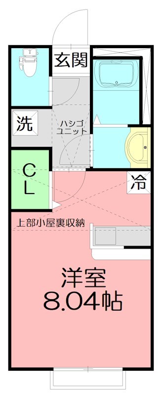 モカハウス 206号室 間取り