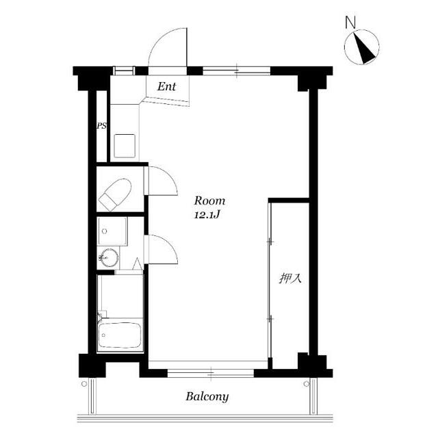 北茅ヶ崎アパートメント6号棟 101号室 間取り