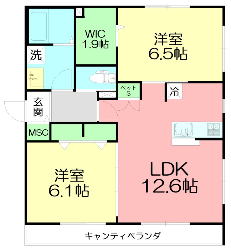 (仮称)辻堂太平台2丁目メゾン 301号室 間取り