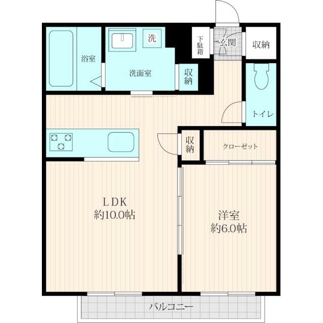 ＦＵＪＩＹＡシャーメゾン茅ヶ崎 105号室 間取り