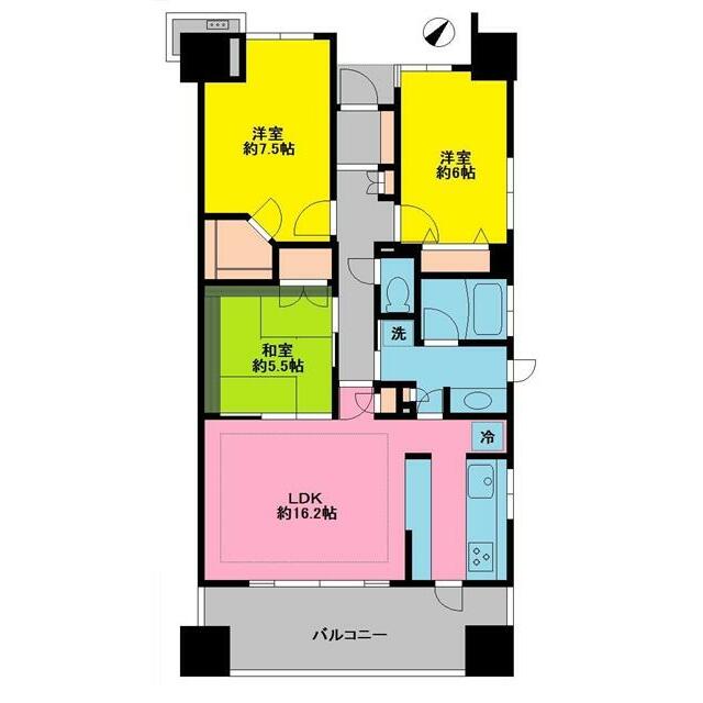 ランドシティ本厚木フェリス 905号室 間取り