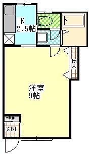 ノーブル富水 2F号室 間取り