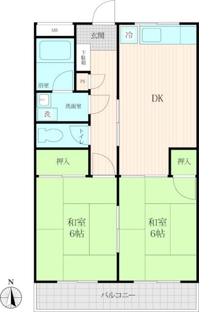 ベルメゾンシロガネ 201号室 間取り
