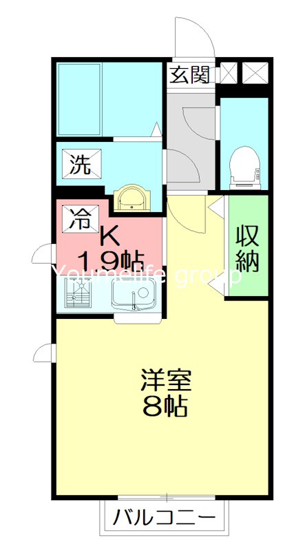 RupiahⅡ 105号室 間取り