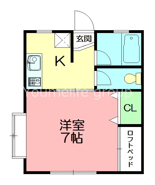 都ドルフ 101号室 間取り