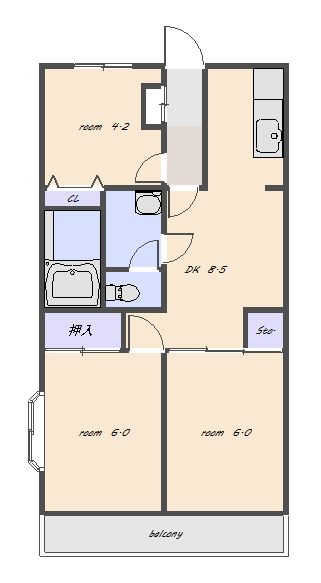 プレテラス緑園 102号室 間取り