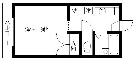 メゾンボナール 102号室 間取り
