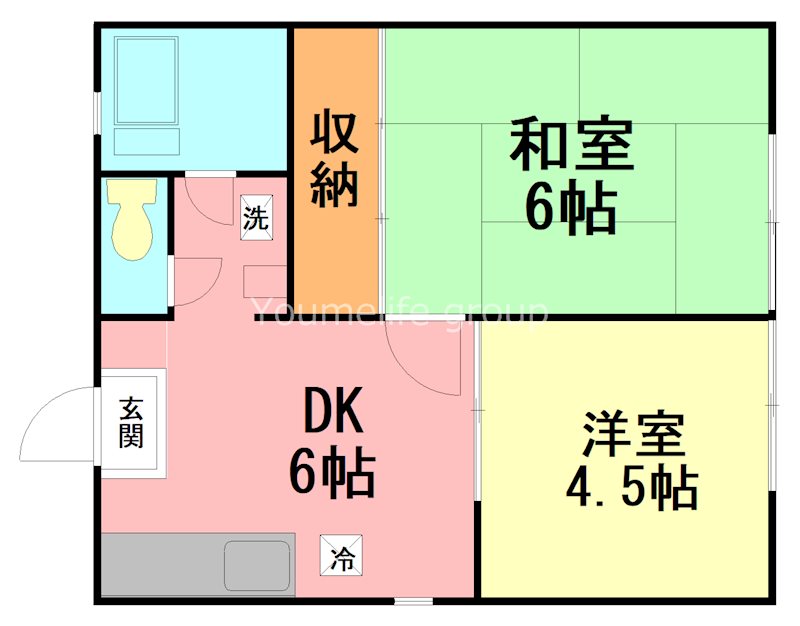 福山ハイツ 201号室 間取り