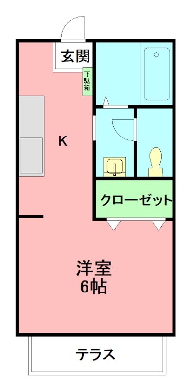 サンシティ岩原 106号室 間取り