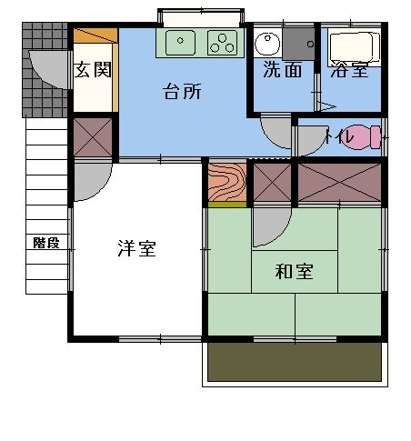 横内ハイツ 2F号室 間取り