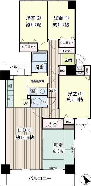 ＮＩＣライブステイツ戸塚ガーデン 00209号室 間取り