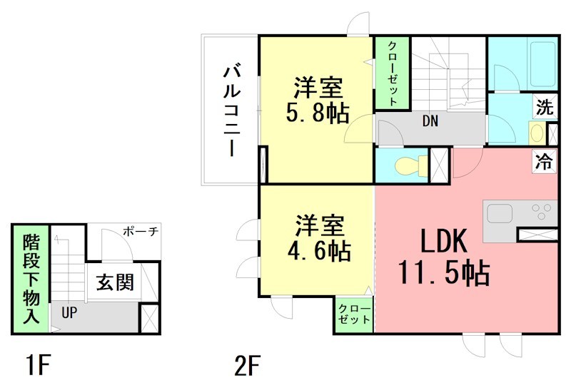Figaro湘南 201号室 間取り
