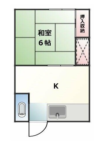 平井荘 206号室 間取り