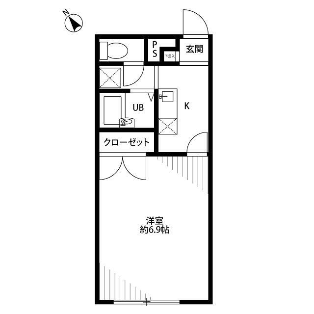 プレジールＨＯＬＡ 201号室 間取り