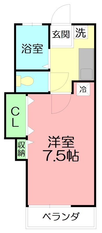 ジュネス東海 206号室 間取り