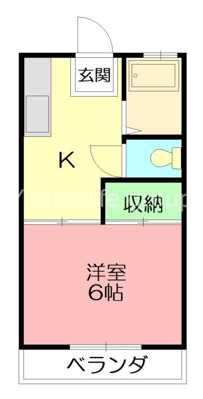 城所ハイツ 203号室 間取り