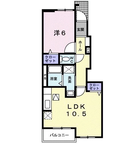 ケンジントンハウスB 102号室 間取り
