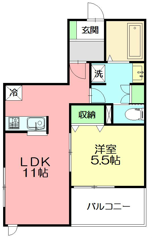 Southern wind　(サザンウィンドウ) 203号室 間取り