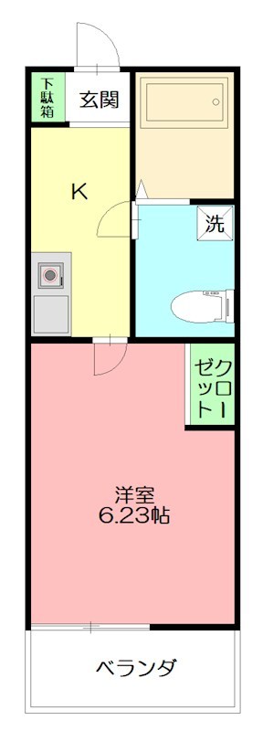 クロノス本厚木 203号室 間取り