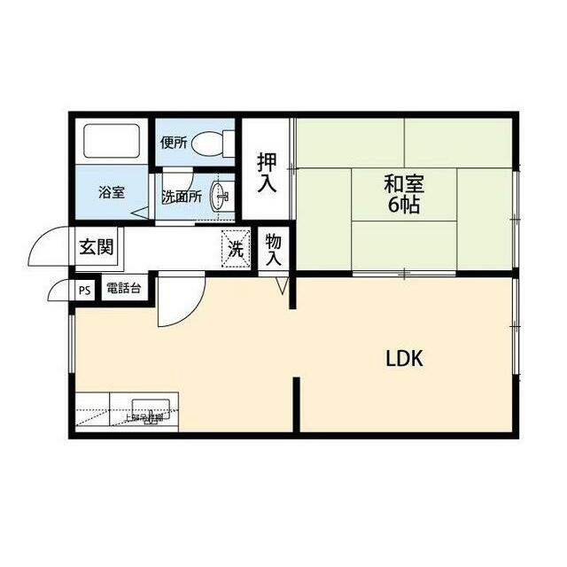 フレグランスD 102号室 間取り