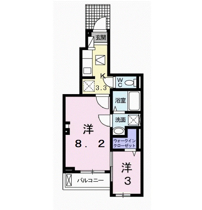 アミーゴⅡ 105号室 間取り