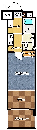 ブルードゥシエル 306号室 間取り