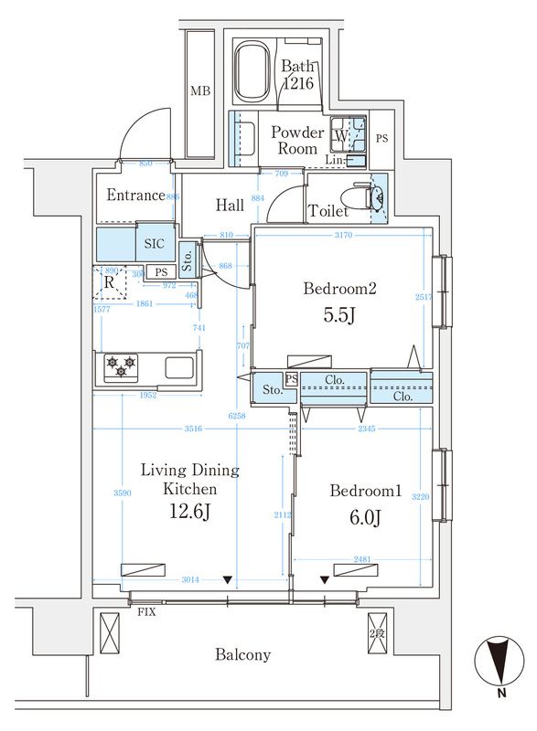 ハビテ本厚木 1104号室 間取り