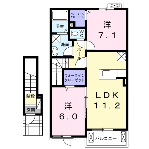 ボヌール・フォレスト 202号室 間取り