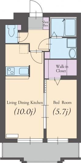 オリーブみずき 203号室 間取り