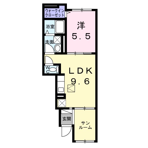 グレースヒル 102号室 間取り