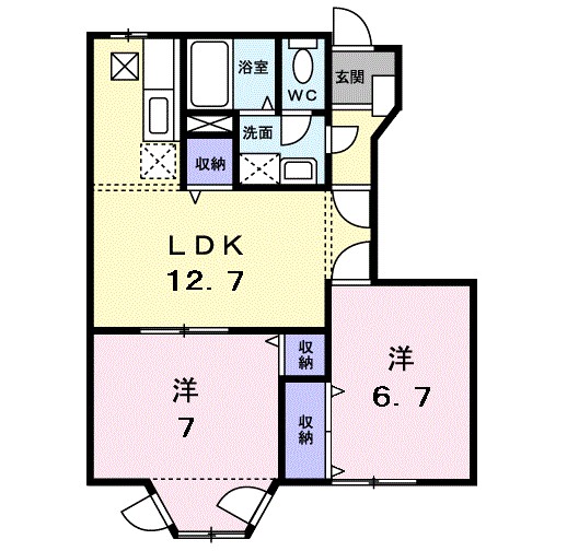 サニーヒルズ 103号室 間取り