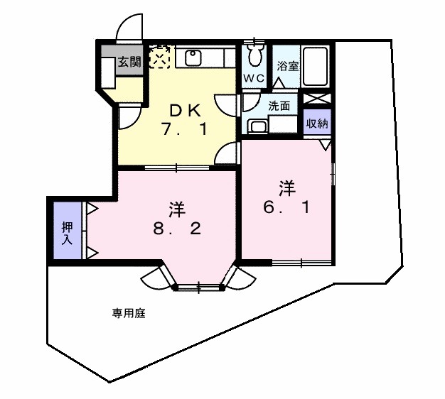 ラ・アベリール 101号室 間取り