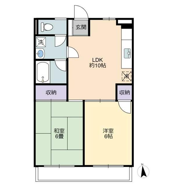 平成コーポ 203号室 間取り