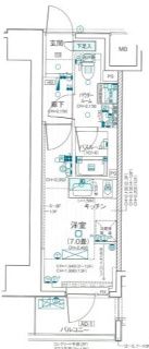 デュオステージ藤沢 1102号室 間取り