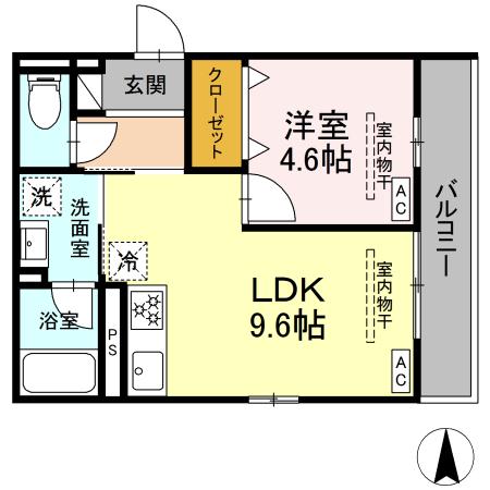 Charm高倉 201号室 間取り