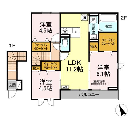 シャルマンいずみ 203号室 間取り