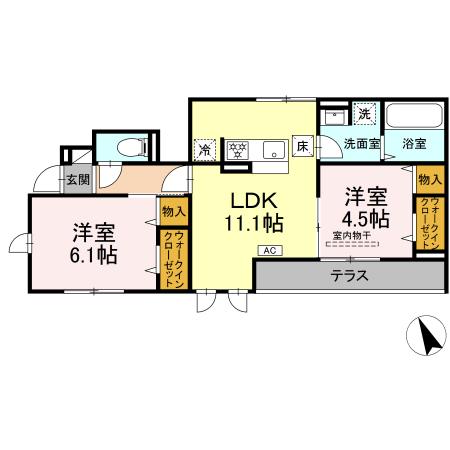 シャルマンいずみ 101号室 間取り