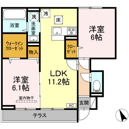 シャルマンいずみ 102号室 間取り